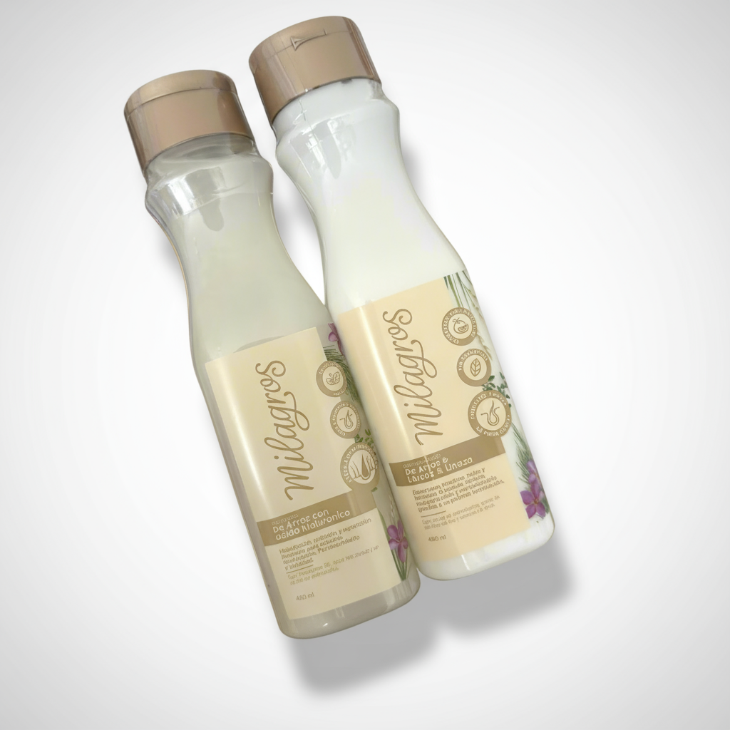 ACONDICIONADOR ARROZ Y LINAZA MILAGROS X 450ML