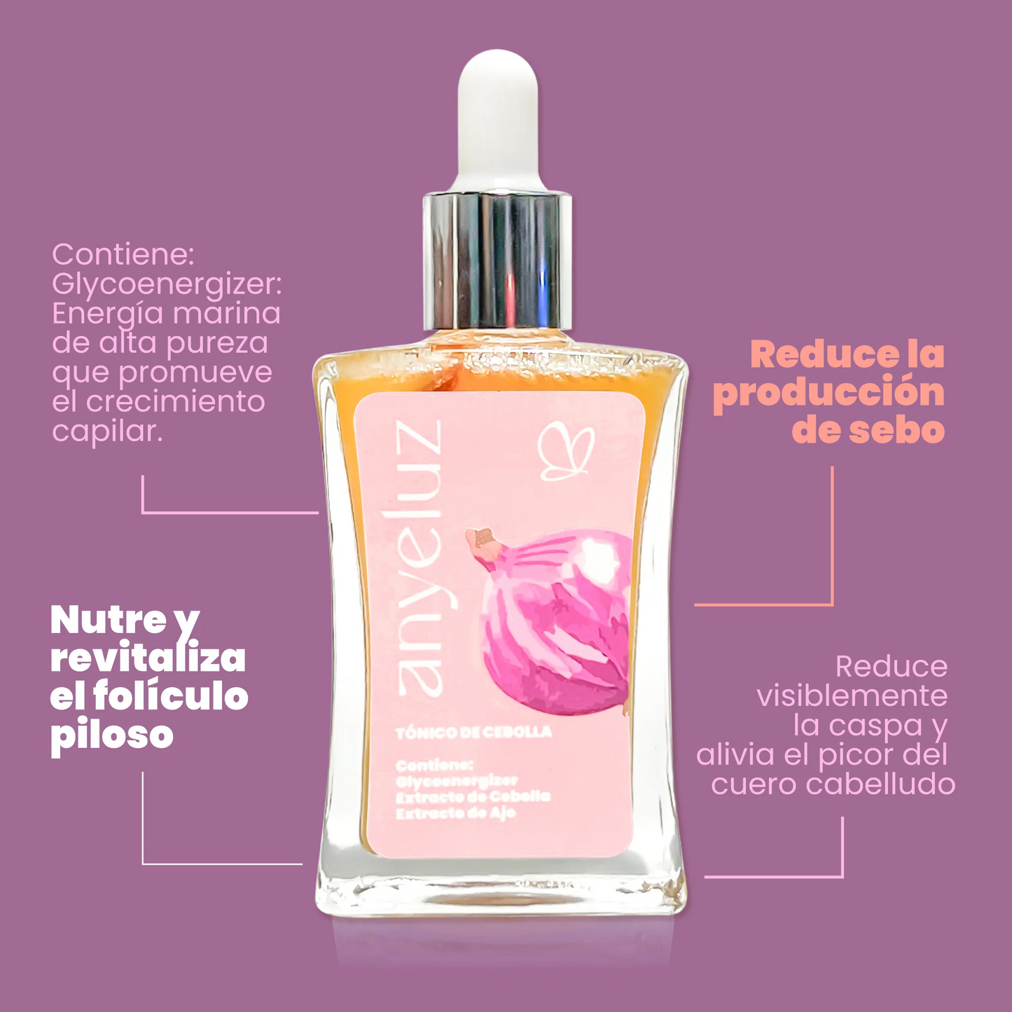 TONICO ANTICAIDA Y ANTICASPA CEBOLLA ANYELUZ