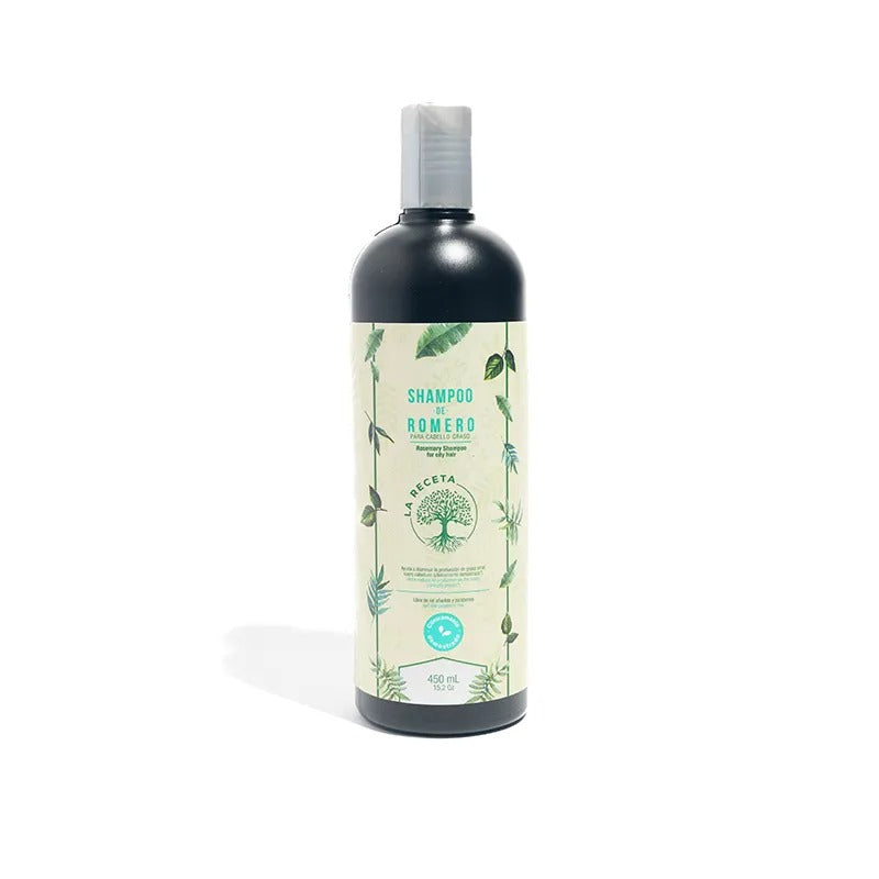 SHAMPOO DE ROMERO PARA CABELLO GRASO LA RECETA 450ML
