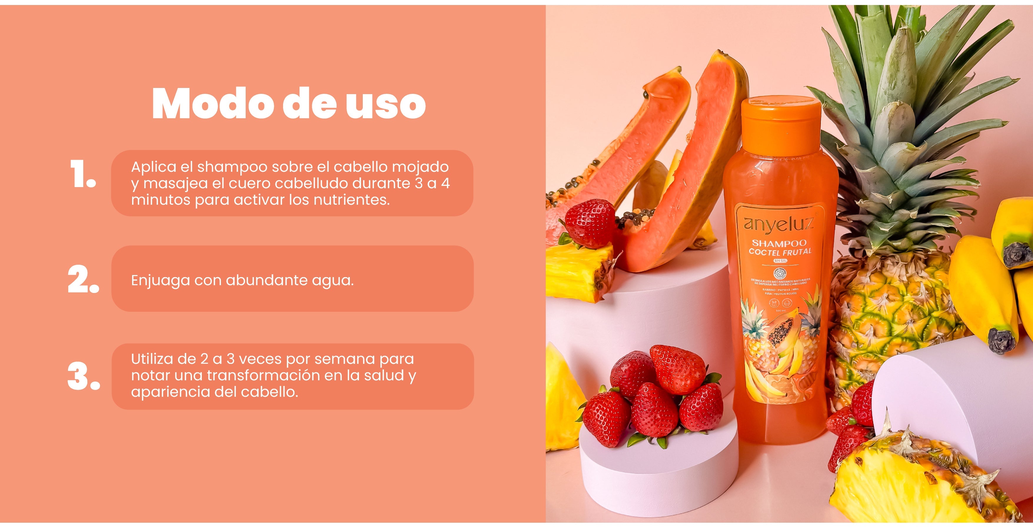 SHAMPOO CÓCTEL FRUTAL ANYELUZ