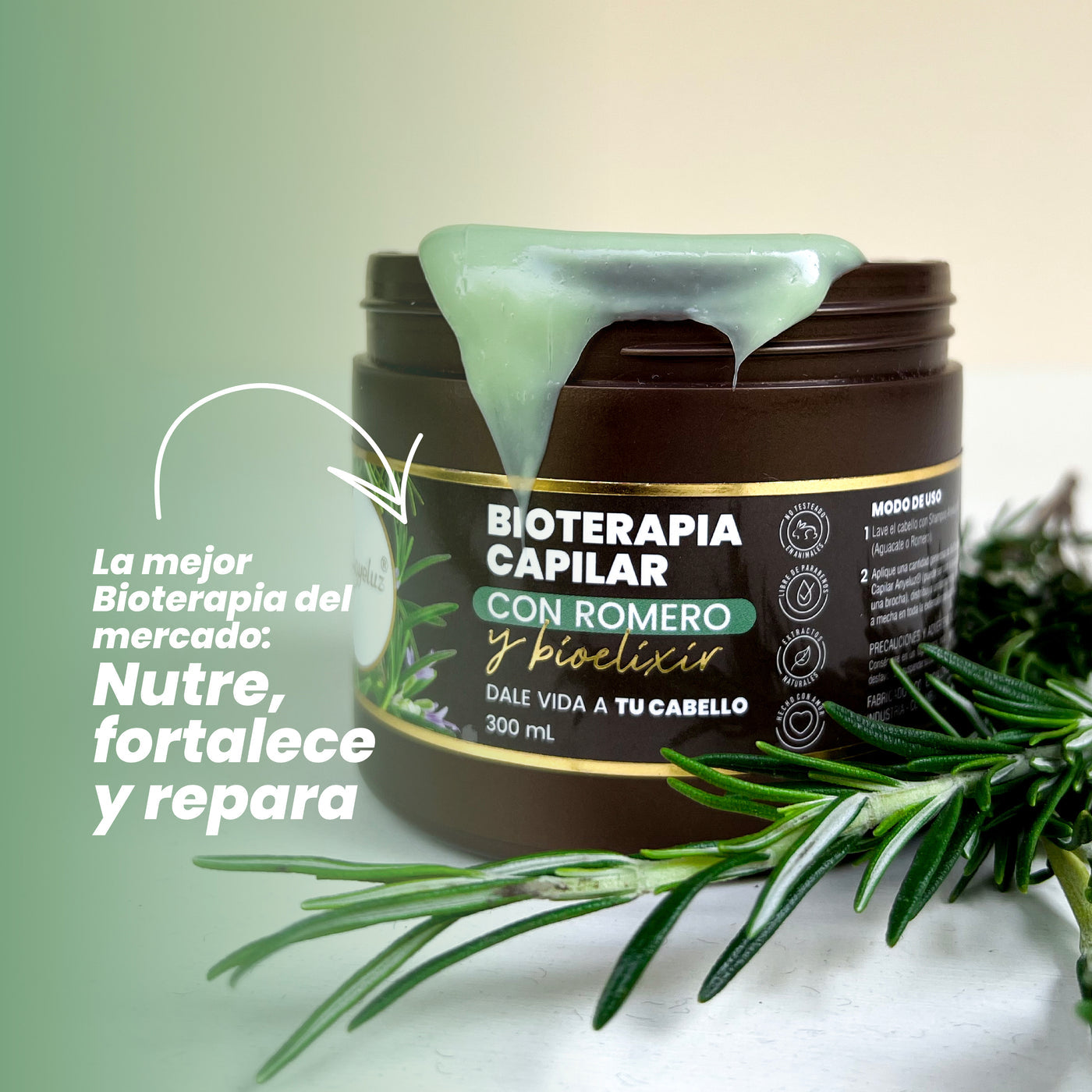 BIOTERAPIA CAPILAR CON ROMERO Y BIOELIXIR ANYELUZ