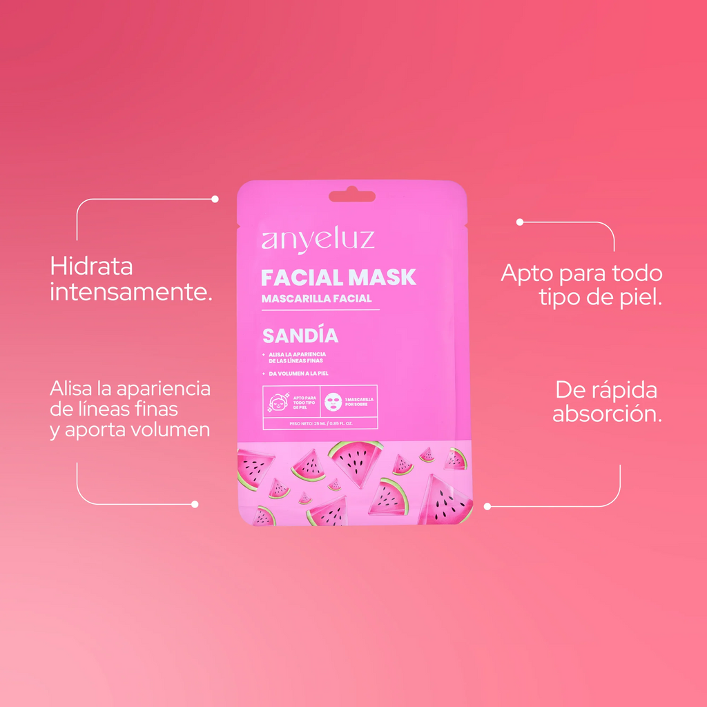 MASCARILLA FACIAL SANDÍA ANYELUZ