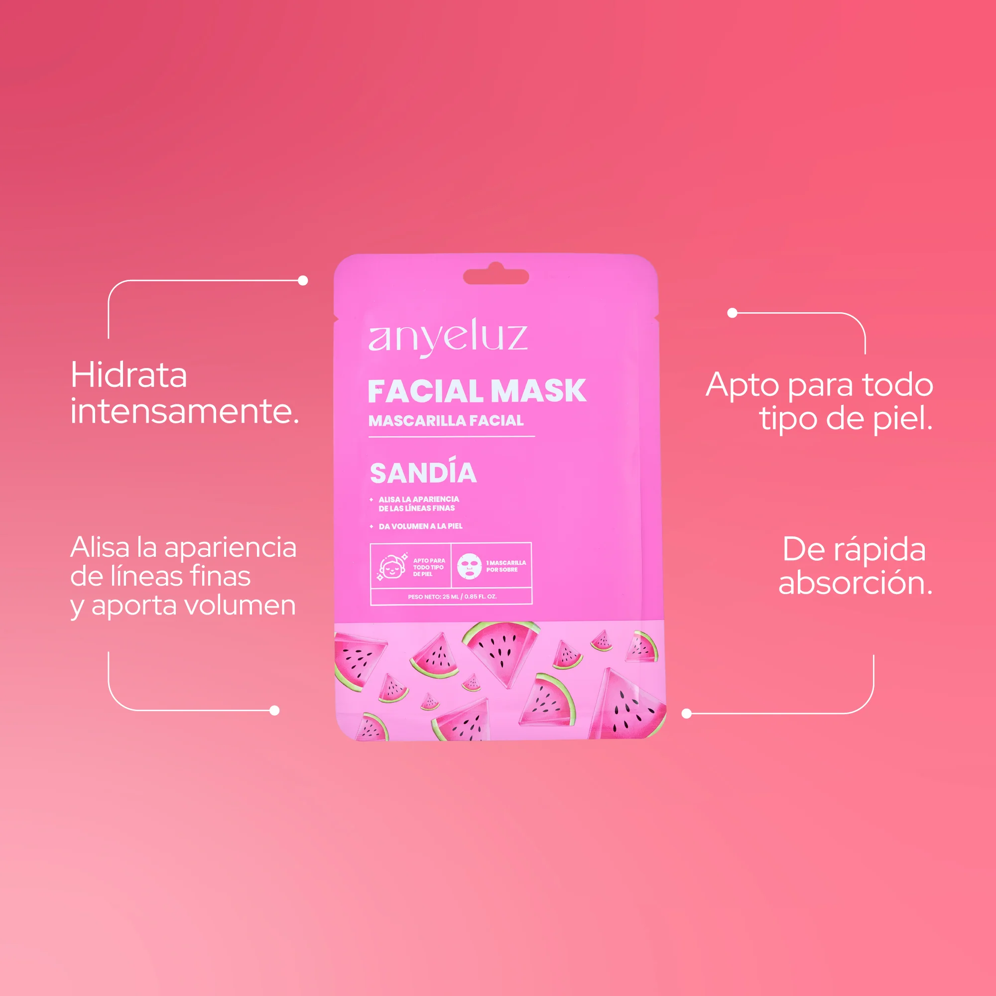 MASCARILLA FACIAL SANDÍA ANYELUZ