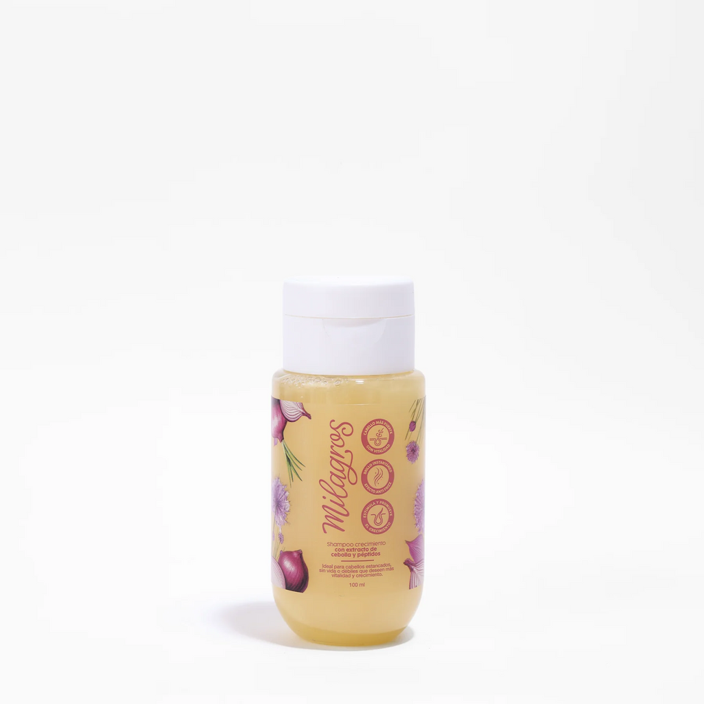 SHAMPOO CRECIMIENTO CON EXTRACTO DE CEBOLLA Y PÉPTIDOS MINI 100ML MILAGROS