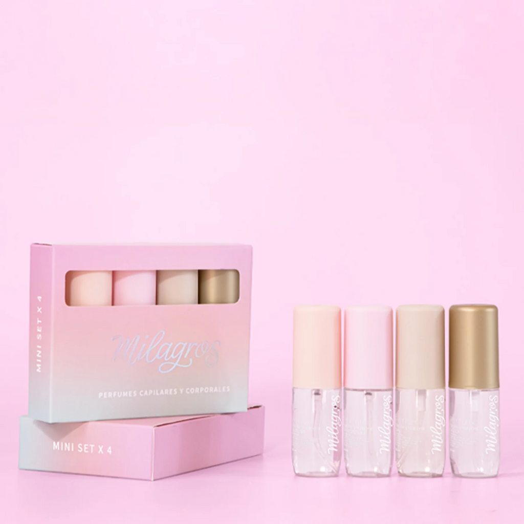 KIT MINI PERFUMES CAPILARES Y CORPORALES X 4 MILAGROS