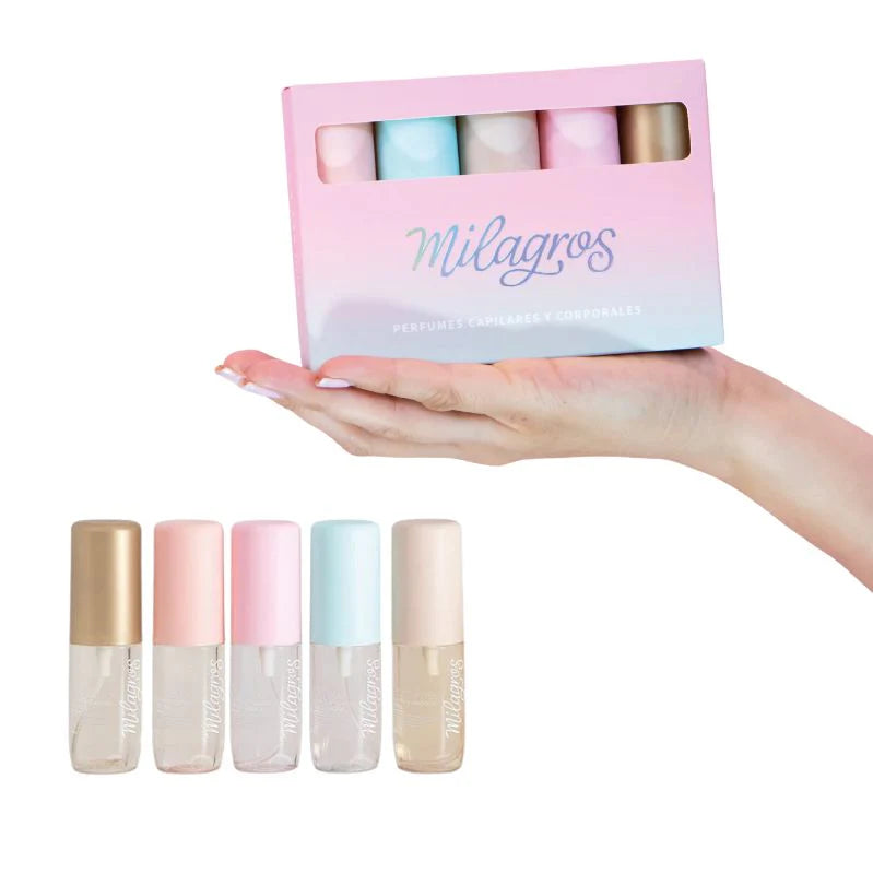 KIT MINI PERFUMES CAPILARES Y CORPORALES X 4 MILAGROS